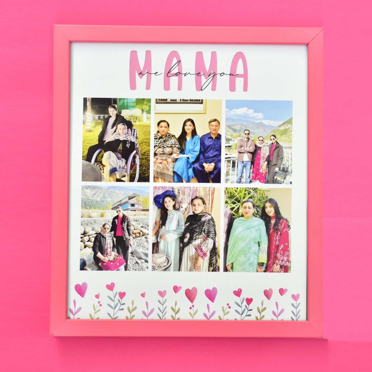 Collage Pink Coloured Frame