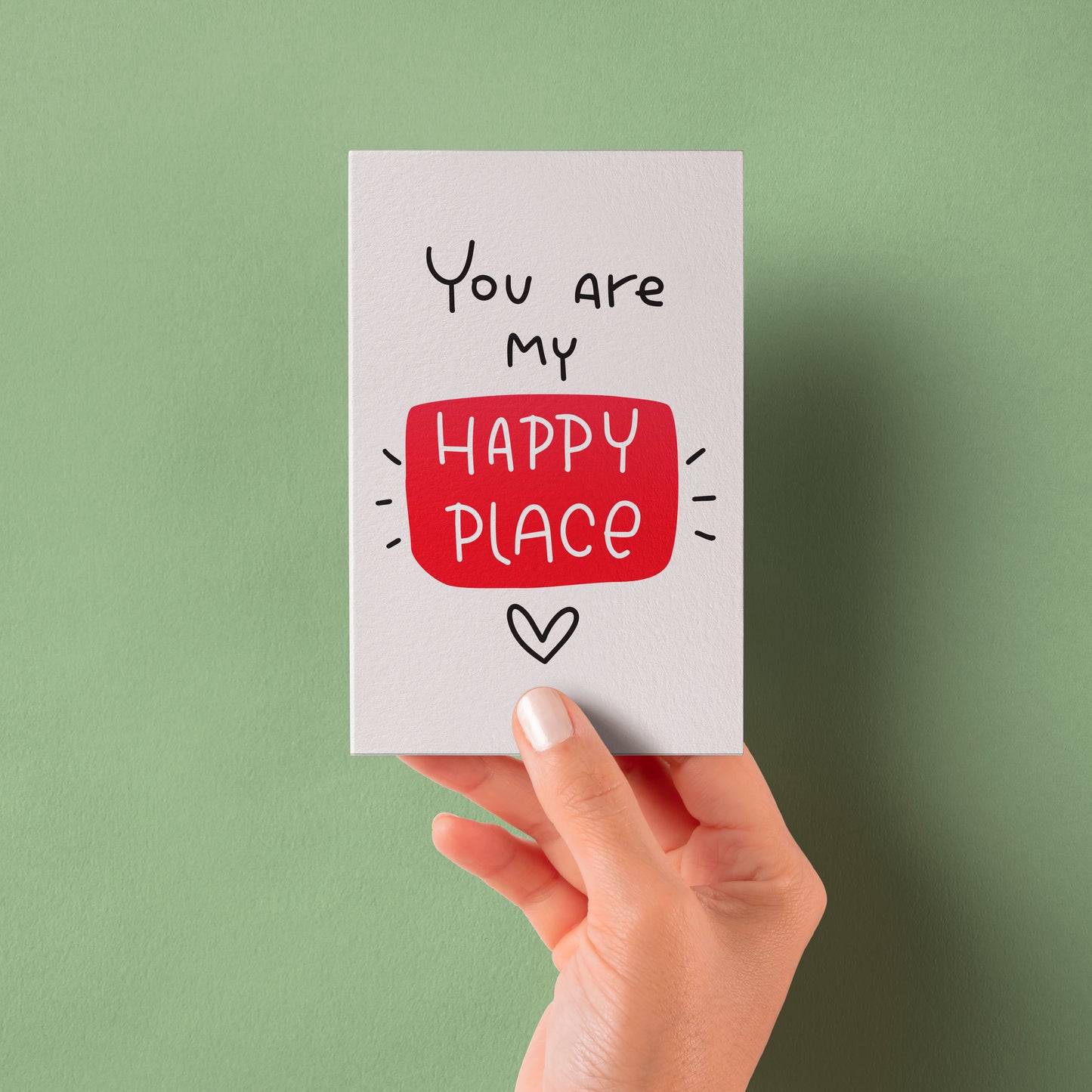 Happy place card