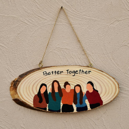 Handpainted Oval Hanging Woodslice