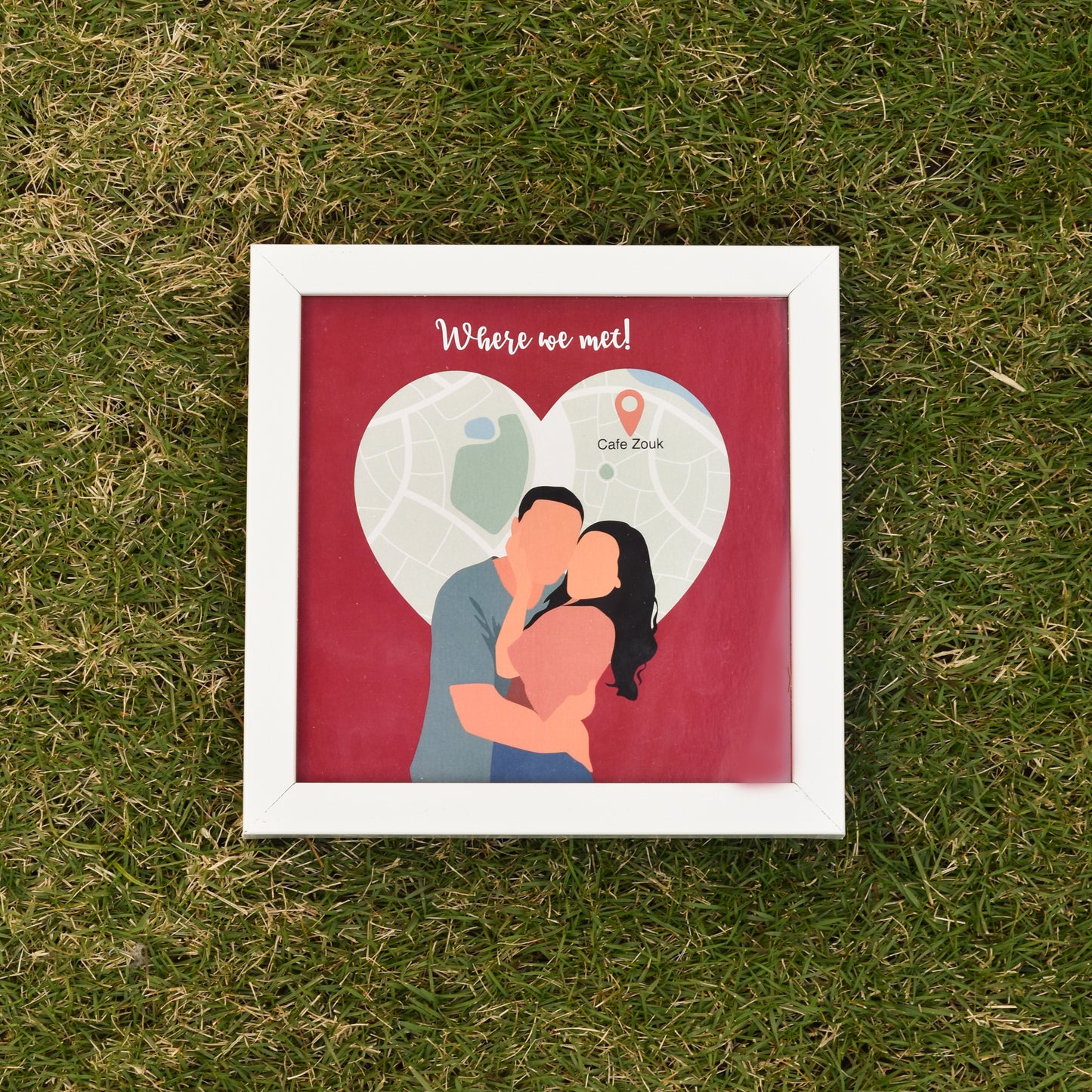 "Where We Met" Portrait Frame