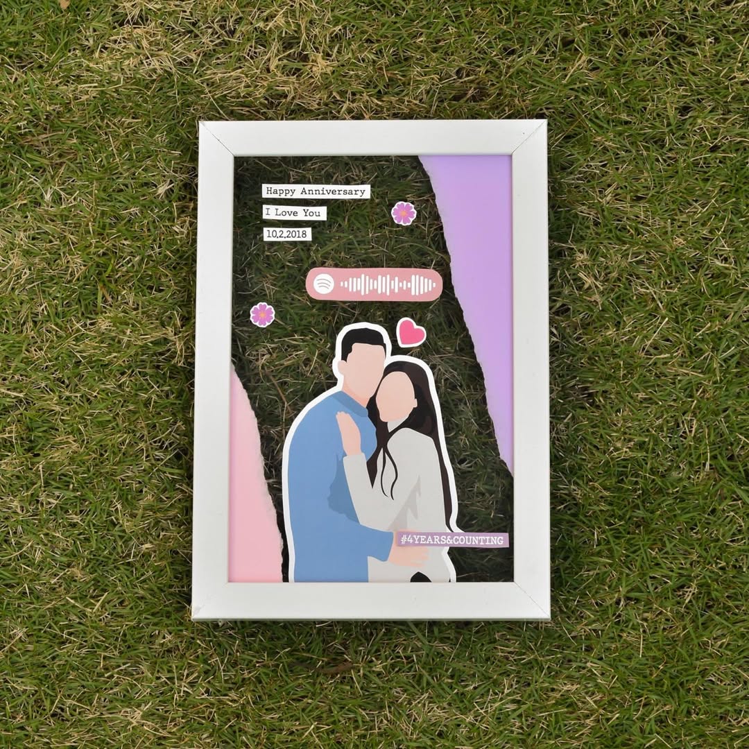 Pressed Portrait Acrylic Frame