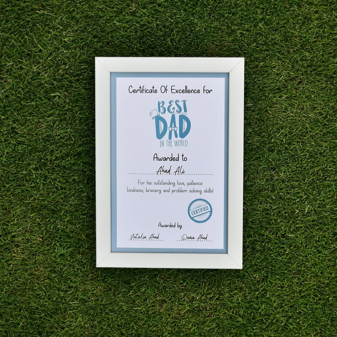 Best Dad Certififcate Frame
