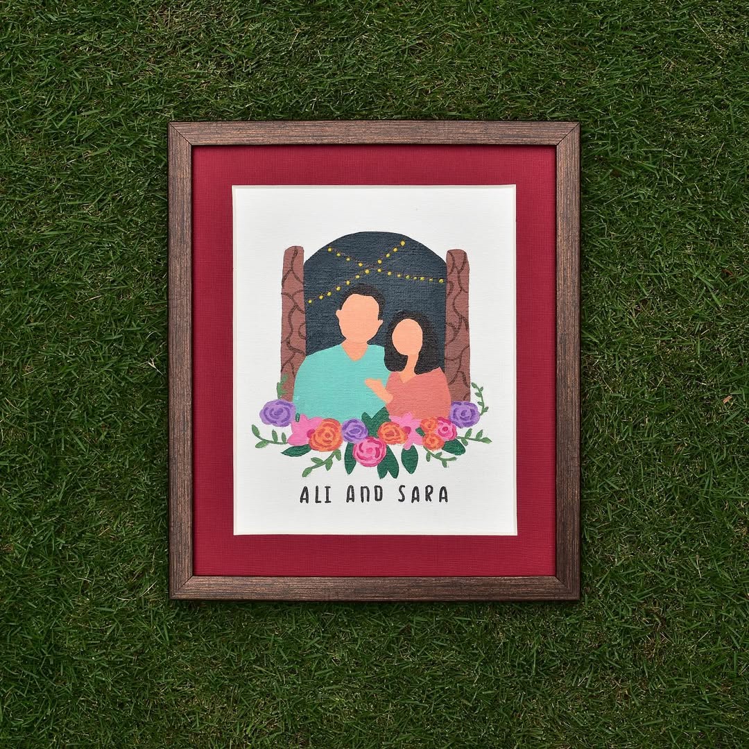 Handpainted Portrait Frame