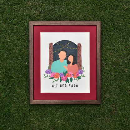 Handpainted Portrait Frame
