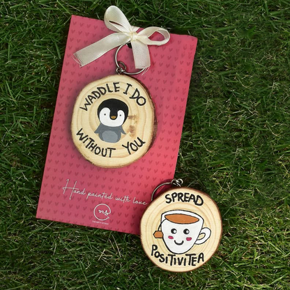 Handpainted Wooden Keychain