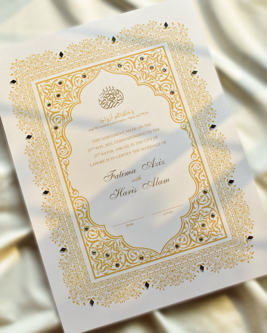 Jahaan Nikkah Certificate