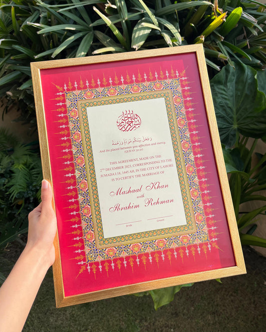Rangrez Nikkah Certificate
