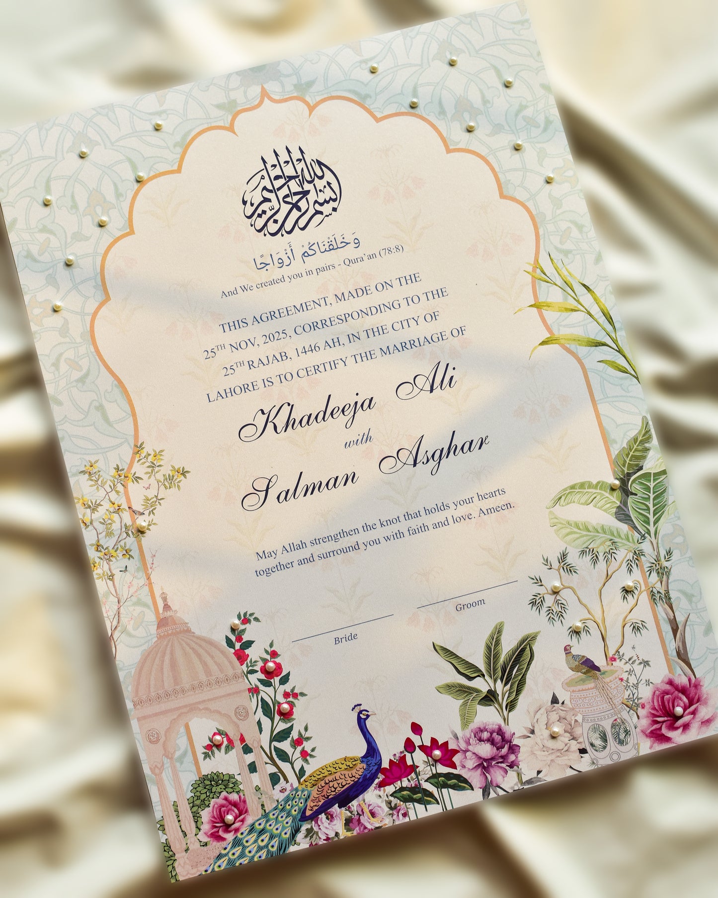 Bano Nikkah Certificate