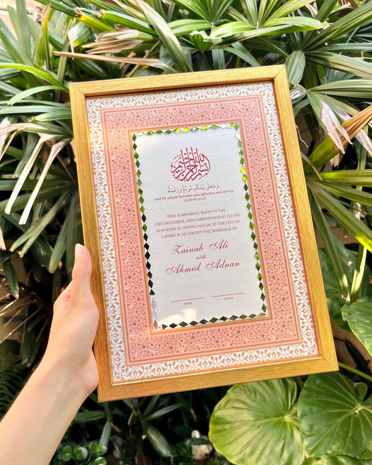 Mehr Nikkah Certificate