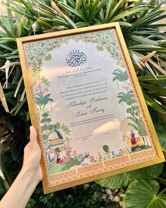 Shahnama Nikkah Certificate