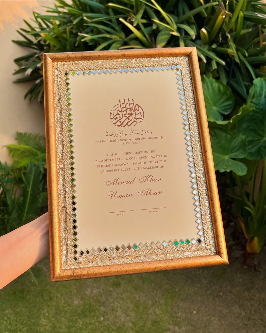 Customised Nikkah Certificate