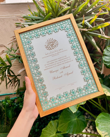 Customised Nikkah Certificate