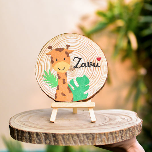 Baby Name wood slice