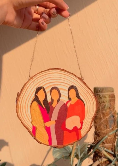Handpainted Circle Woodslice