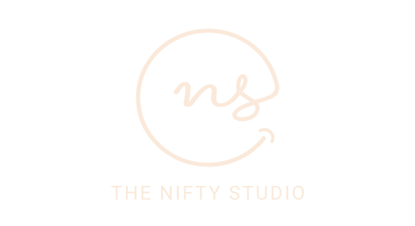 Logo of The Nifty Studio with a stylized 'ns' design on a white background.