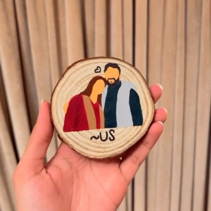 Customisable Handpainted Wooden Slice